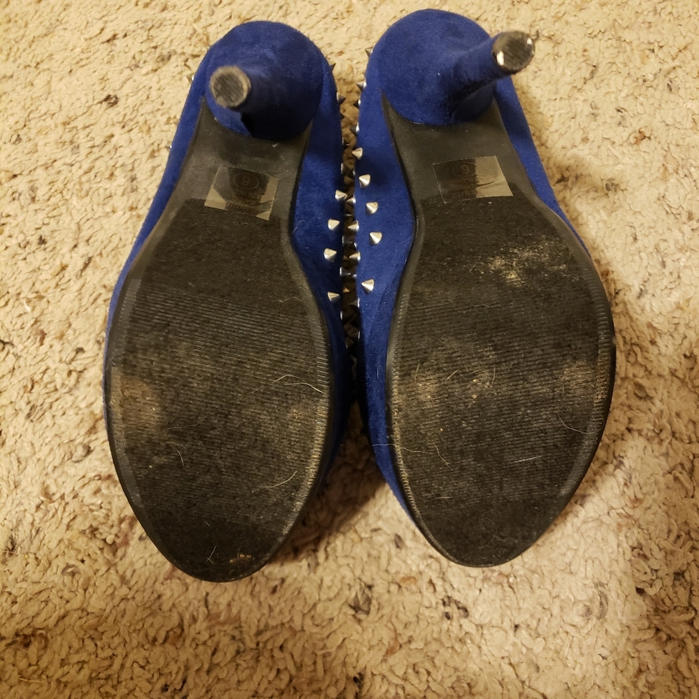 Blue Spiked Heels - Picture 2 of 2
